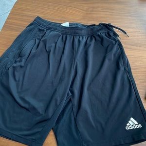 Mens Adidas Squadra athletic shorts with zippered pockets